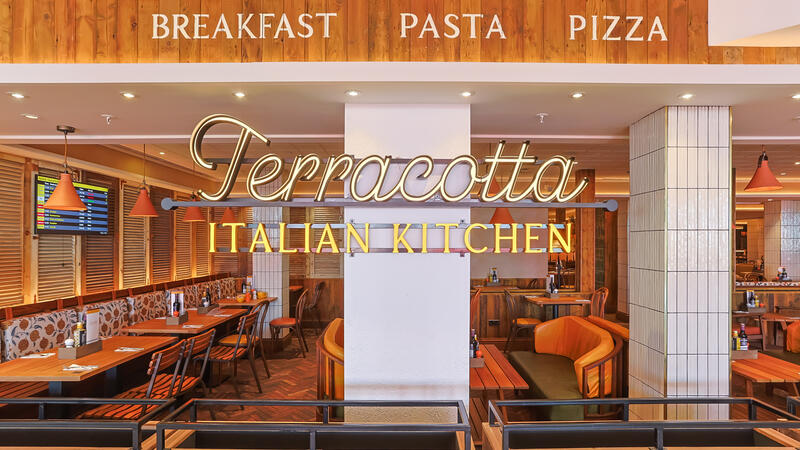 Chairs and tables of a restaurant