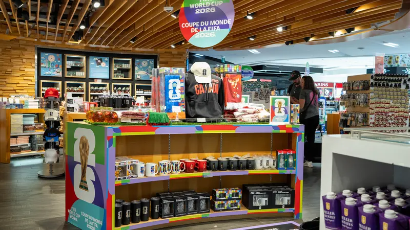 Avolta displays FIFA World Cup 2026™ merchandise at Toronto Pearson Airport