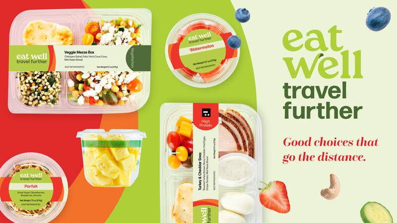 Eat well. Travel Further campaign poster