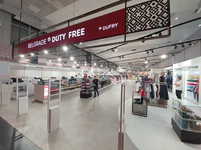 Belgrade Duty Free_Exit onto Tesla Square