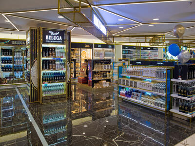 Duty Free St Petersburg Liquor Area