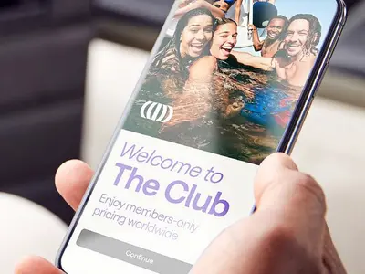 The homepage of Club Avolta app