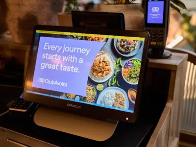 A tablet with the menu restaurant