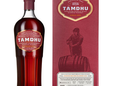 Dufry launches first ever airport exclusive Single Cask Speyside Single Malt whisky - Tamdhu Single Cask Bottle and Box - World Duty Free - Dufry
