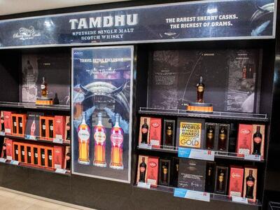 World Duty Free broadens its portfolio of exclusive Ian Macleod Distillers whiskies at Edinburgh Airport - Tamdhu wall - Dufry - 6
