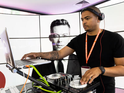 World Duty Free launches Summer Festival 2019 at Gatwick Airport - Dufry - Festival DJ in WDF store - 2