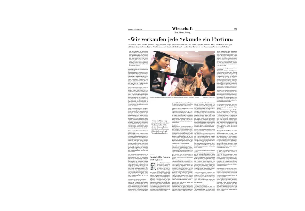 NZZ Article Headline Screenshot