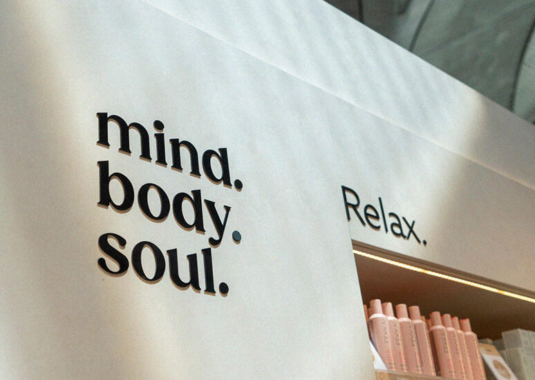 a wall with the text mind. body. soul.